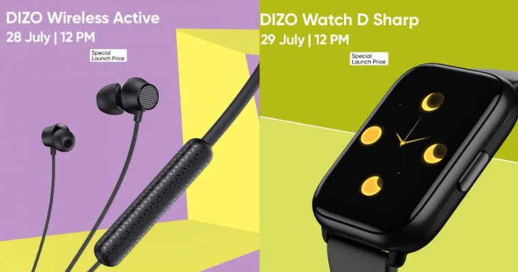 DIZO Wireless Active, DIZO Watch D Sharp Smartwatch Bluetooth Neckband Launched in India: Price and Specifications